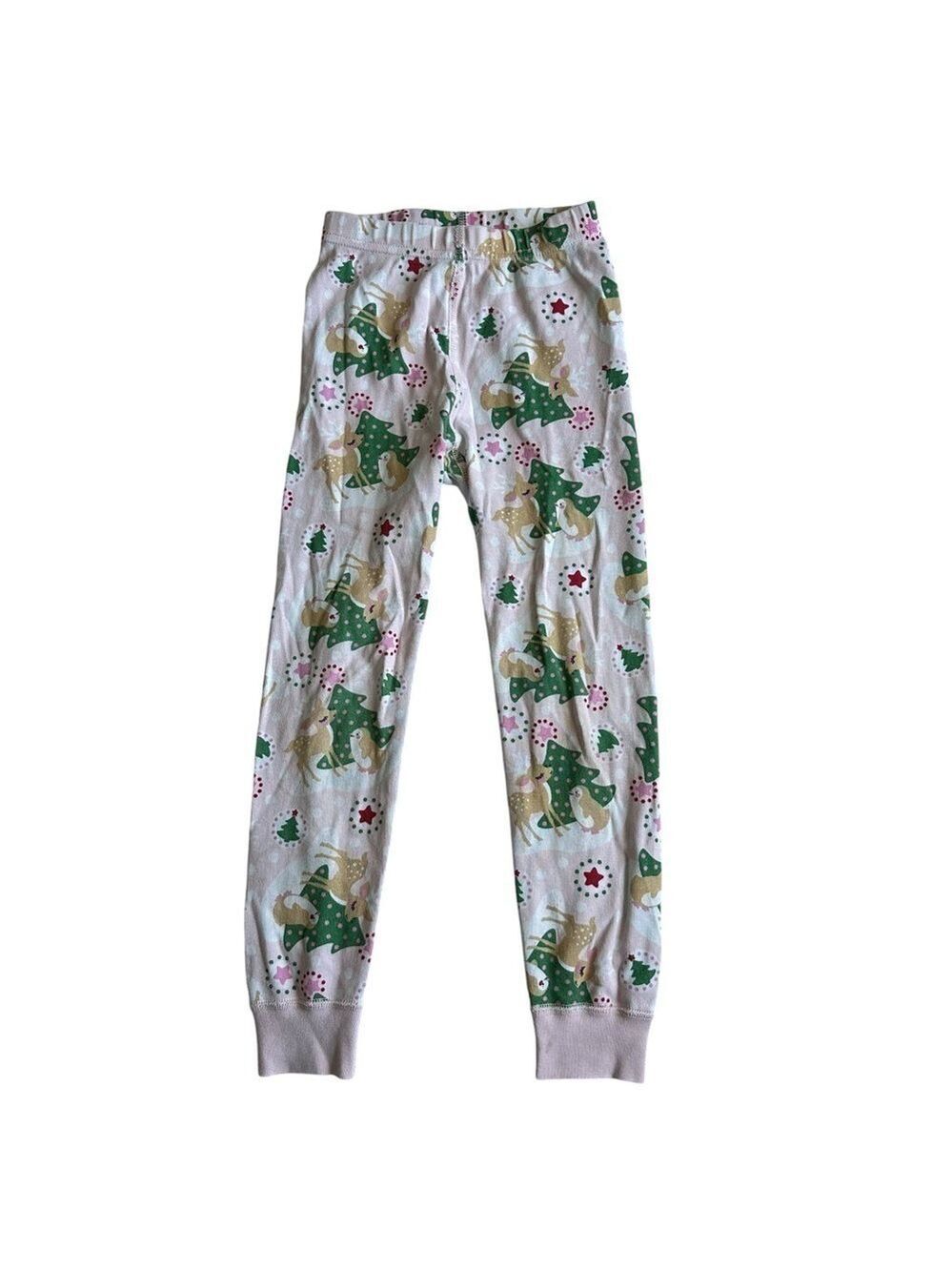 Hanna‎ Andersson Organic Pajama Set Holiday Deer Penguin Print Size 110 US 5 - Picture 4 of 7